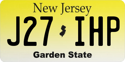 NJ license plate J27IHP