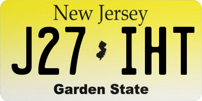 NJ license plate J27IHT