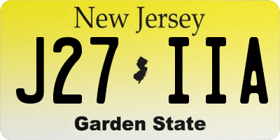 NJ license plate J27IIA