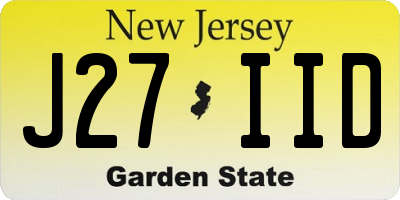 NJ license plate J27IID