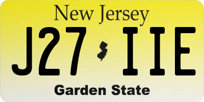 NJ license plate J27IIE