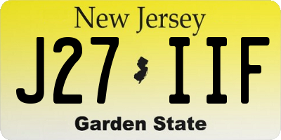 NJ license plate J27IIF