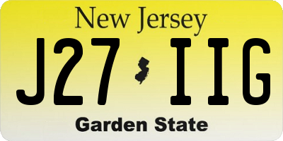 NJ license plate J27IIG