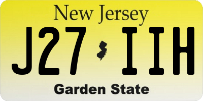 NJ license plate J27IIH