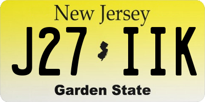 NJ license plate J27IIK