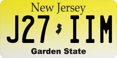 NJ license plate J27IIM