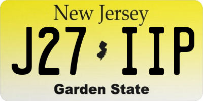 NJ license plate J27IIP