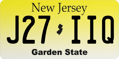 NJ license plate J27IIQ