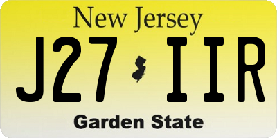 NJ license plate J27IIR
