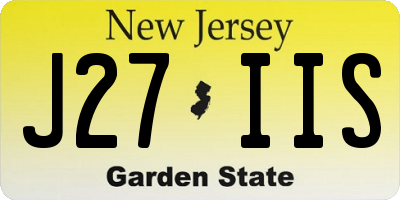 NJ license plate J27IIS