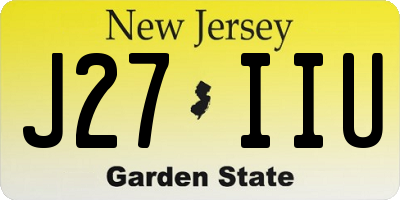 NJ license plate J27IIU