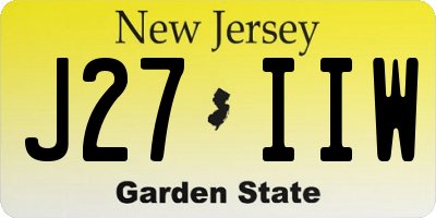 NJ license plate J27IIW