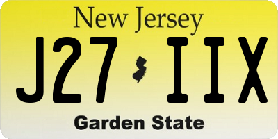 NJ license plate J27IIX