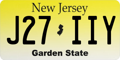 NJ license plate J27IIY