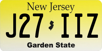 NJ license plate J27IIZ