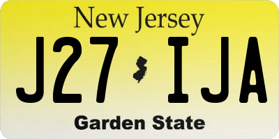 NJ license plate J27IJA