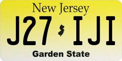 NJ license plate J27IJI