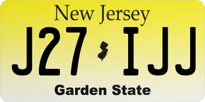 NJ license plate J27IJJ