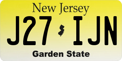 NJ license plate J27IJN