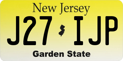 NJ license plate J27IJP