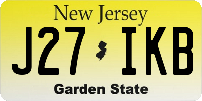 NJ license plate J27IKB