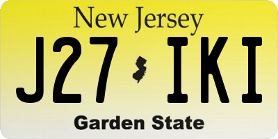 NJ license plate J27IKI