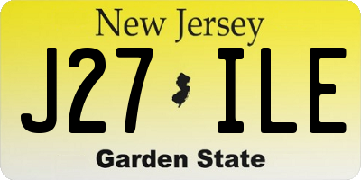 NJ license plate J27ILE
