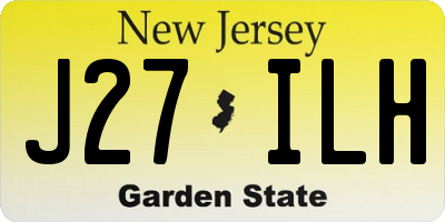 NJ license plate J27ILH