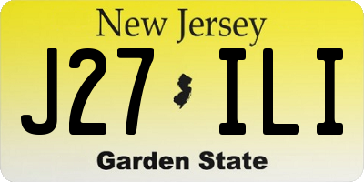 NJ license plate J27ILI
