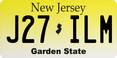 NJ license plate J27ILM