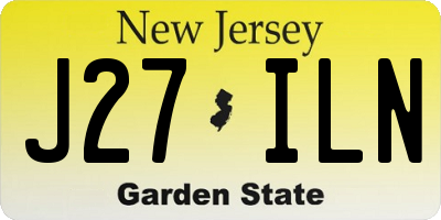 NJ license plate J27ILN