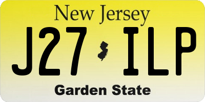 NJ license plate J27ILP