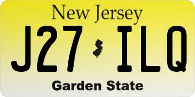 NJ license plate J27ILQ