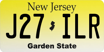 NJ license plate J27ILR