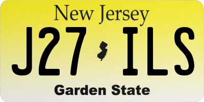 NJ license plate J27ILS