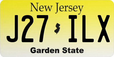 NJ license plate J27ILX