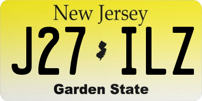 NJ license plate J27ILZ