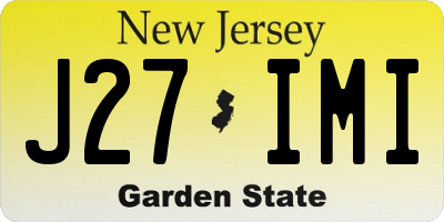 NJ license plate J27IMI