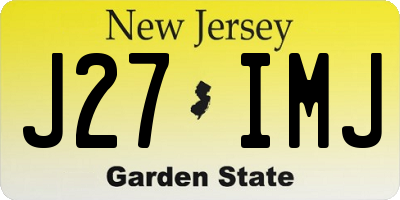 NJ license plate J27IMJ