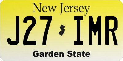 NJ license plate J27IMR