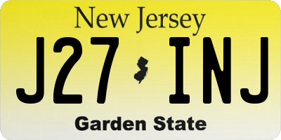 NJ license plate J27INJ