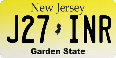 NJ license plate J27INR