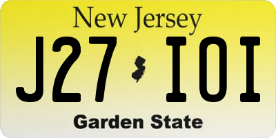 NJ license plate J27IOI