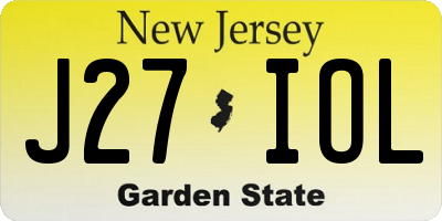 NJ license plate J27IOL