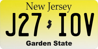 NJ license plate J27IOV