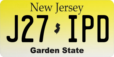 NJ license plate J27IPD