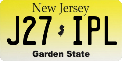 NJ license plate J27IPL