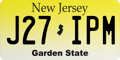 NJ license plate J27IPM