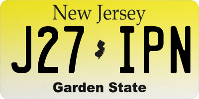 NJ license plate J27IPN