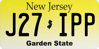 NJ license plate J27IPP